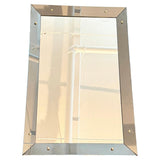 Mid-Century Streamlined Smoked Glass Frame Shadowbox Wall Mirror
