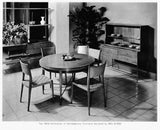 Mid-Century Modern Mahogany And Suede Dining Chairs By Paul McCobb For Calvin
