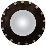 Custom Ebonized Pine Foundry Pattern Convex Mirror