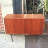Italian Walnut Bar Liquor Cabinet