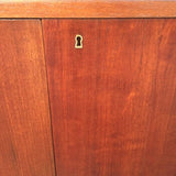 Italian Walnut Bar Liquor Cabinet
