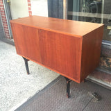 Italian Walnut Bar Liquor Cabinet