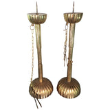 Large Brass Candle Holders