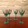Blue Glass Cordial Set
