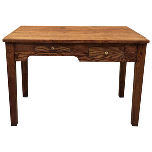 Early 20th Century Industrial Oak Engineer's Desk