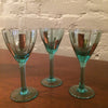 Blue Glass Cordial Set