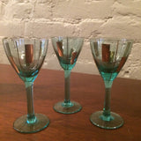 Blue Glass Cordial Set