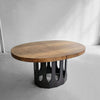 Harvey Probber Oval Rosewood Extension Dining Table With Cut-Out Base