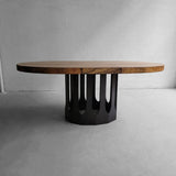 Harvey Probber Oval Rosewood Extension Dining Table With Cut-Out Base
