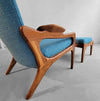 Adrian Pearsall Wingback Lounge Chair And Ottoman