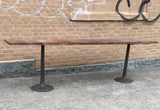 Walnut and Cast Iron Console