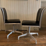 Pair Of Mid Century Modern Swivel Chairs