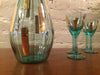 Blue Glass Cordial Set
