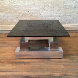 Aluminum and Glass Coffee Table