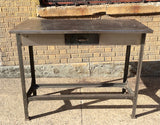 Industrial Brushed Steel Work Table