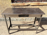 Industrial Brushed Steel Work Table