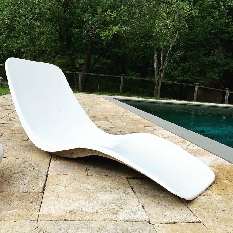 Charles Zublena Mod Fiberglass Pool Lounges France