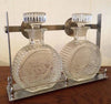 Acid Etched Crystal Liquor Decanter Set