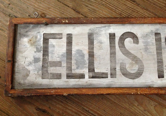 Vintage Ellis Island sign – cityFoundry