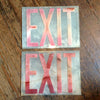 Frosted Glass Exit Signs