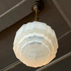 Art Deco Layer Cake Opaline Glass Pendant Light