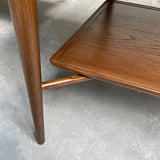 Pair of Walnut Mid Century Modern End Tables By John Stuart