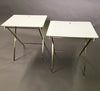 Lucite And Brass Folding Tray Tables By Charles Hollis Jones