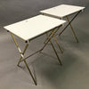 Lucite And Brass Folding Tray Tables By Charles Hollis Jones