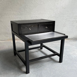 American Of Martinsville Ebonized Ash Stepped Side Table