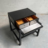 American Of Martinsville Ebonized Ash Stepped Side Table