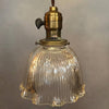 Scalloped Holophane Pendant Light