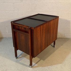 Danish Modern Rosewood Dry Bar Cart by Niels Erik Glasdam Jensen
