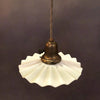 Ruffled Milk Glass Pendant Lights