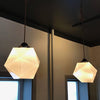 Faceted Milk Glass Pendant Light