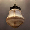 Art Deco Painted Glass Pendant Light