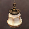 Art Deco Painted Glass Pendant Light