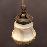 Art Deco Painted Glass Pendant Light
