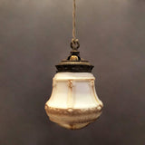 Art Deco Painted Glass Pendant Light