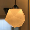 Faceted Milk Glass Pendant Light