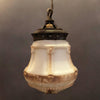 Art Deco Painted Glass Pendant Light