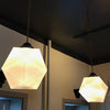 Faceted Milk Glass Pendant Light
