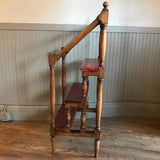 Maple and Leather Library Ladder