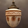 Art Deco Painted Glass Pendant Light