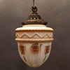 Art Deco Painted Glass Pendant Light