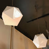 Faceted Milk Glass Pendant Light