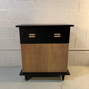 American of Martinsville Faux Bamboo Highboy Dresser