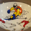 Whimsical Mid-Century Sporting Motif Flush Mount Light Fixture