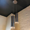 Modernist Chrome Cylinder Pendant Light