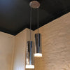 Modernist Chrome Cylinder Pendant Light