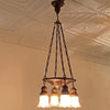 Cast Metal Pan Chandelier